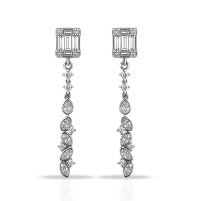 Cercei lungi cu zirconii forme diferite