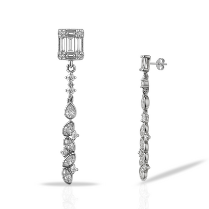 Cercei lungi cu zirconii forme diferite