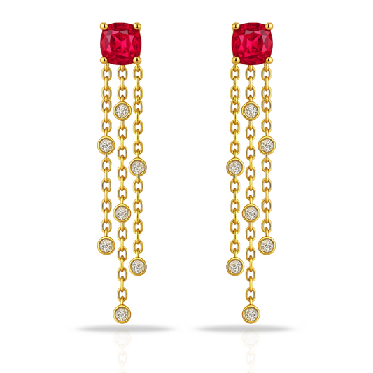 Cercei aurii eleganți 2 in 1