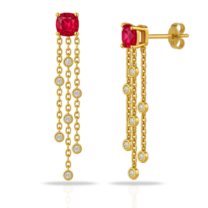 Cercei aurii eleganți 2 in 1