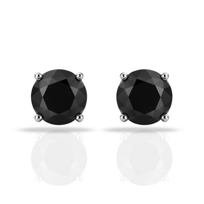 Cercei round cut stud negri