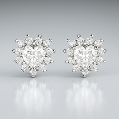 Cercei inima incoloră