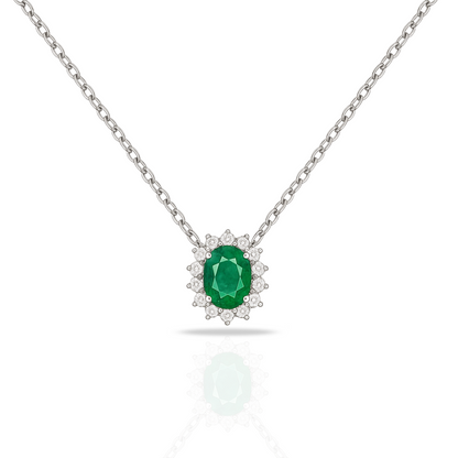 Colier oval verde
