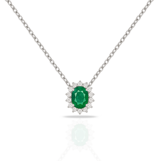 Colier oval verde