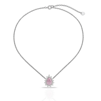 Colier lacrima roz
