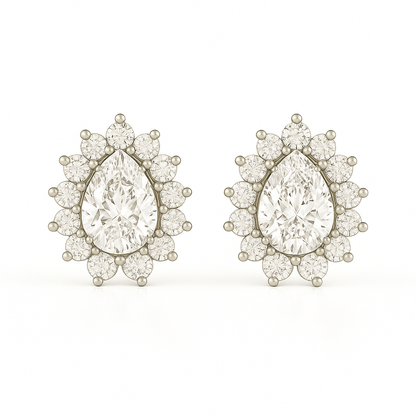 Cercei lacrima incoloră