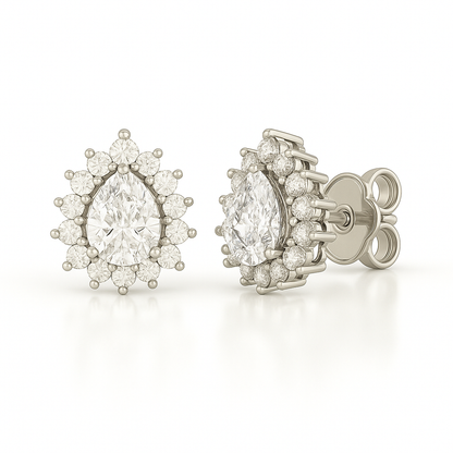 Cercei lacrima incoloră