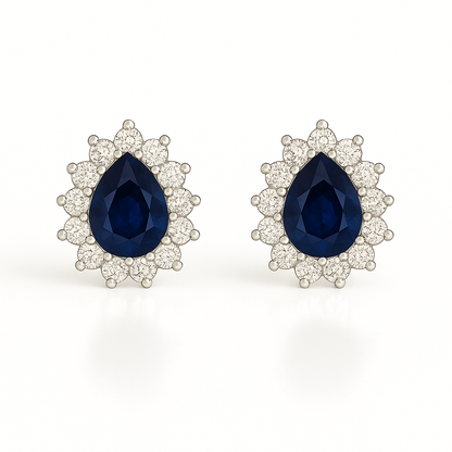 Cercei lacrima albastra