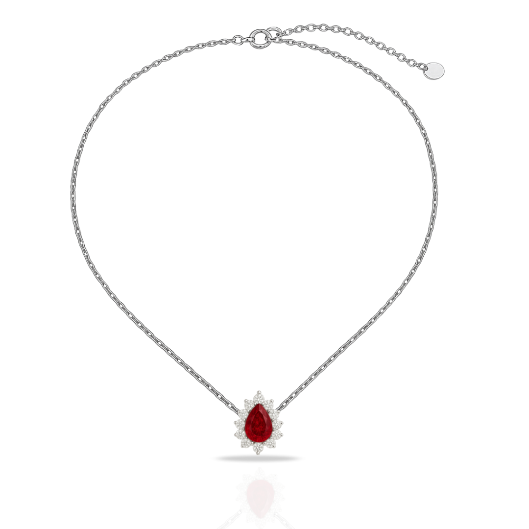 Colier lacrima roșie