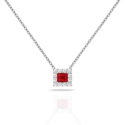 Colier pătrat roșu