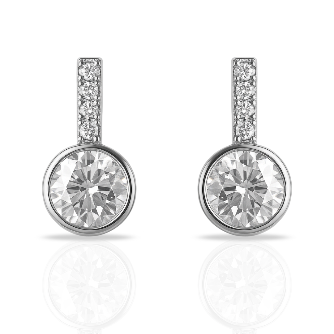 Cercei doua rânduri zirconii si cerc