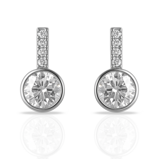 Cercei doua rânduri zirconii si cerc