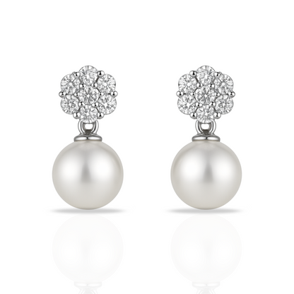 Cercei floare si perla