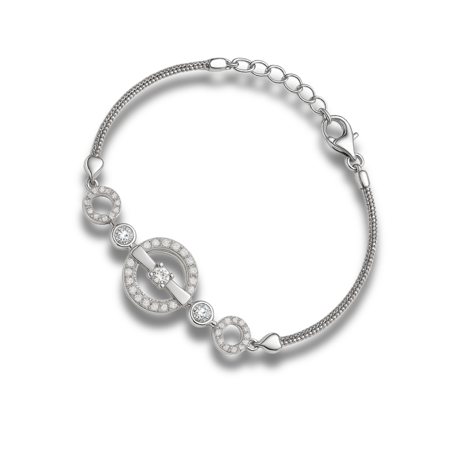 Brățară cu cercuri si fundiță