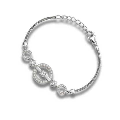 Brățară cu cercuri si fundiță