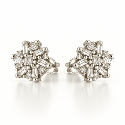 Cercei floare din baghete