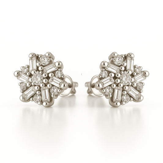 Cercei floare din baghete