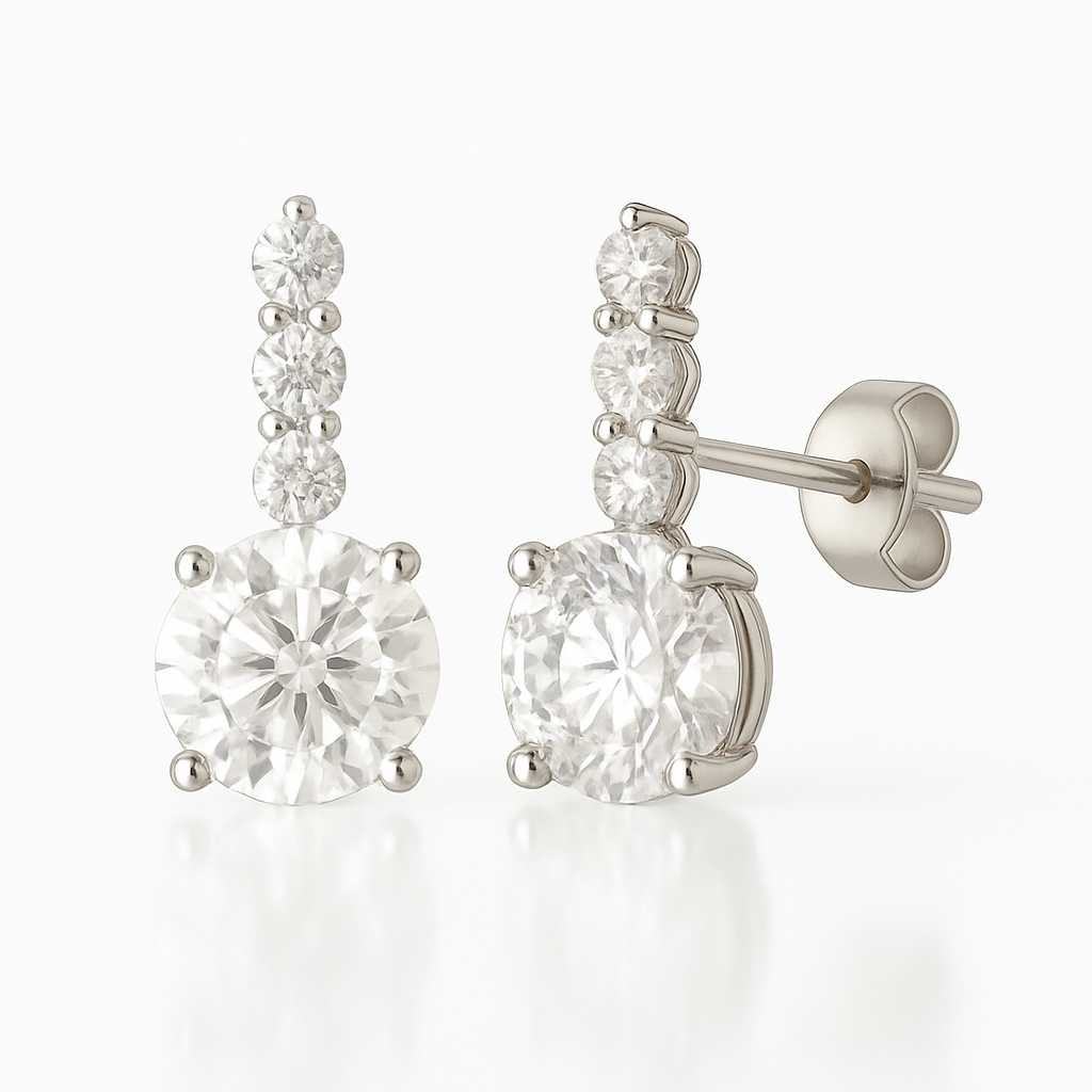 Cercei linie zirconii si cerc