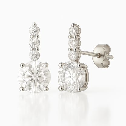 Cercei linie zirconii si cerc