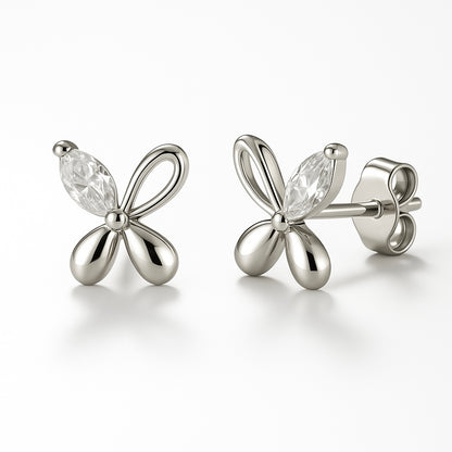 Cercei floare asimetrică