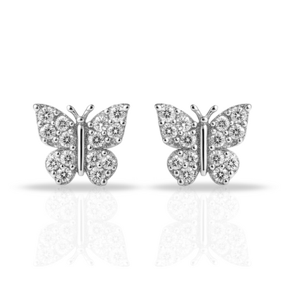 Cercei fluture din zirconii