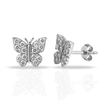 Cercei fluture din zirconii