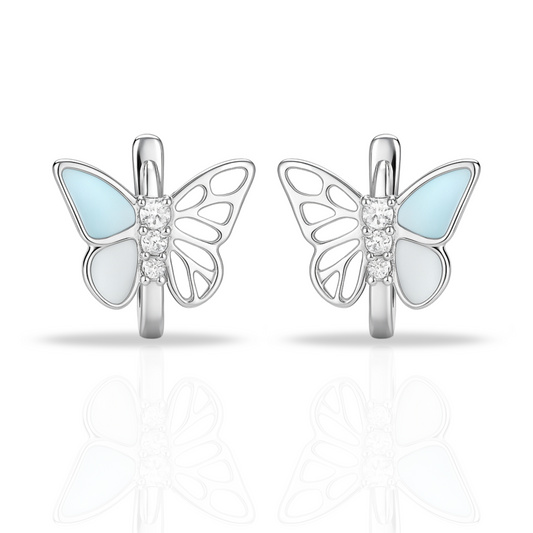 Cercei fluturi cu sidef