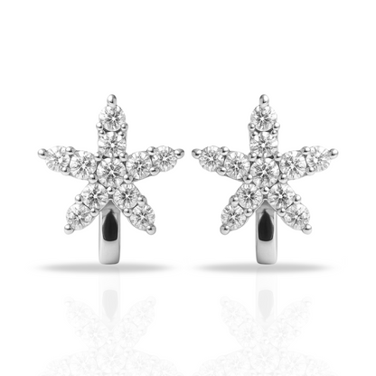 Cercei cu stea de mare si zirconii