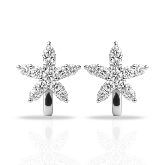 Cercei cu stea de mare si zirconii