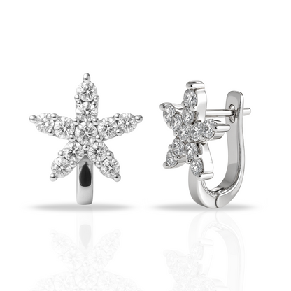 Cercei cu stea de mare si zirconii