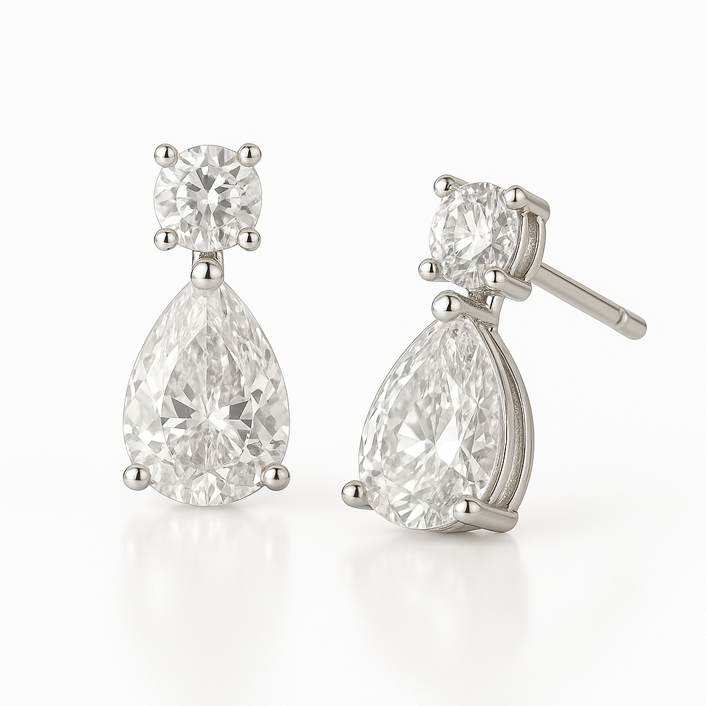 Cercei picatura incoloră