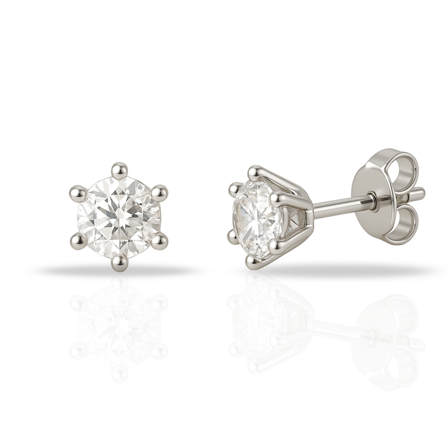 Cercei zirconia stud 4 mm