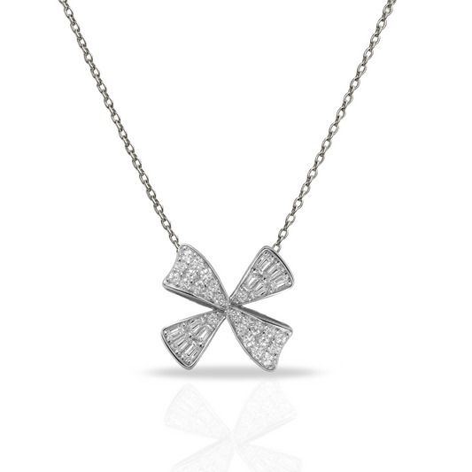 Colier cu fundiță asimetrică si baghete