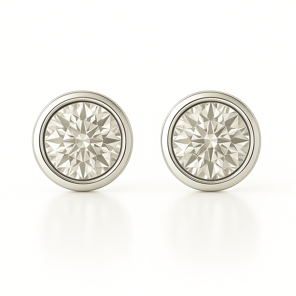 Cercei rotunzi cu zirconia