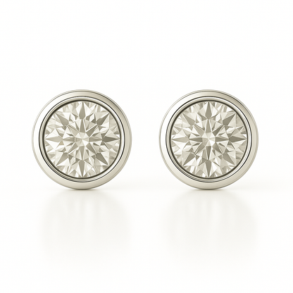 Cercei rotunzi cu zirconia