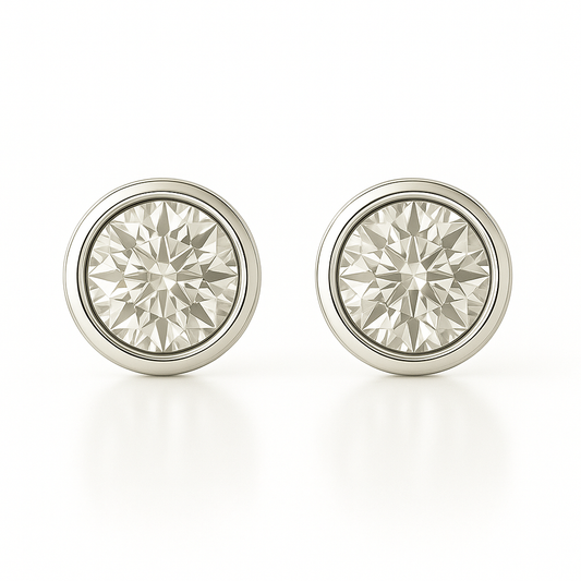 Cercei rotunzi cu zirconia