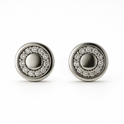 Cercei cerc stil oglinda