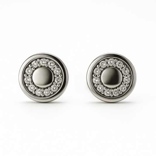 Cercei cerc stil oglinda