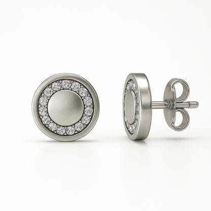 Cercei cerc stil oglinda