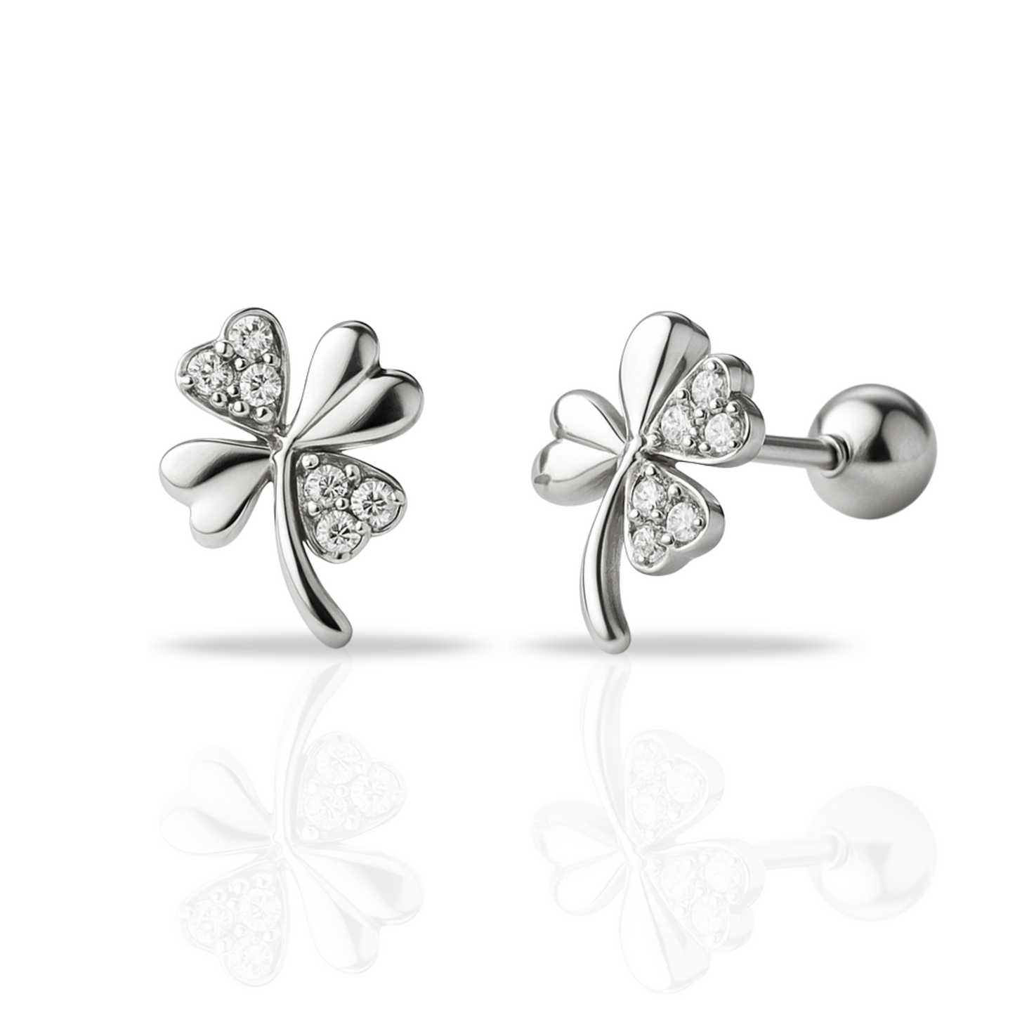 Cercei trifoi cu 4 foi