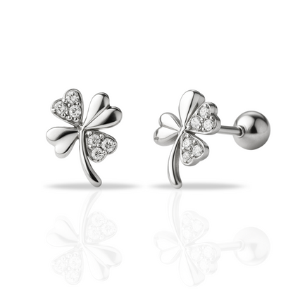 Cercei trifoi cu 4 foi