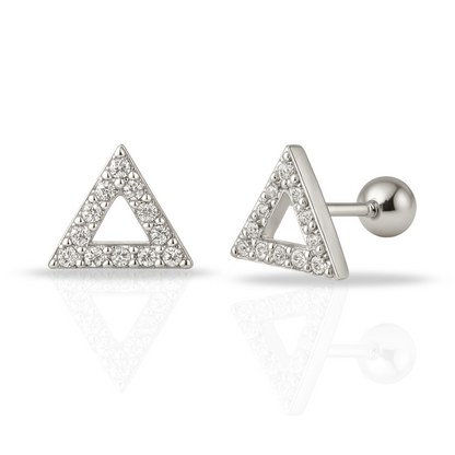 Cercei contur zirconii triunghi