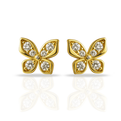 Cercei aurii fluture