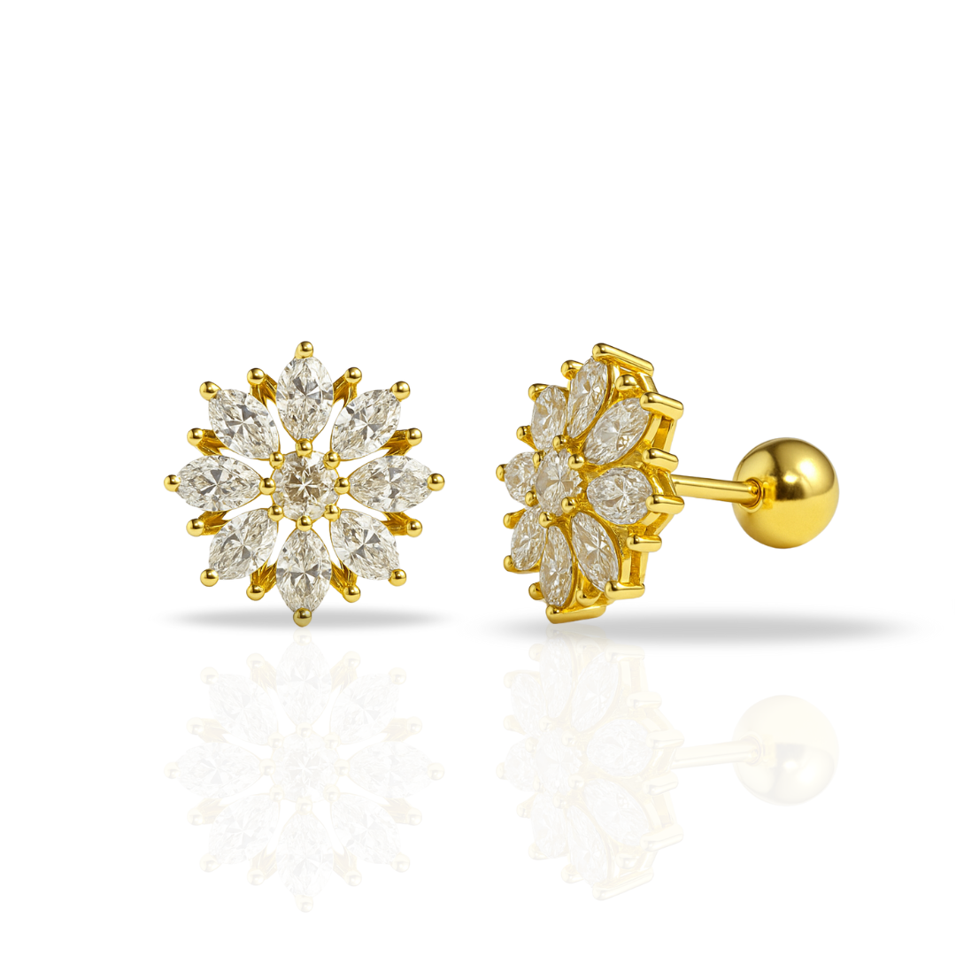 Cercei aurii margareta