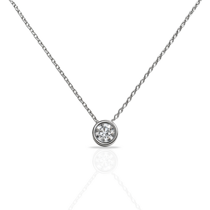 Colier cu round cut zirconia 6 mm