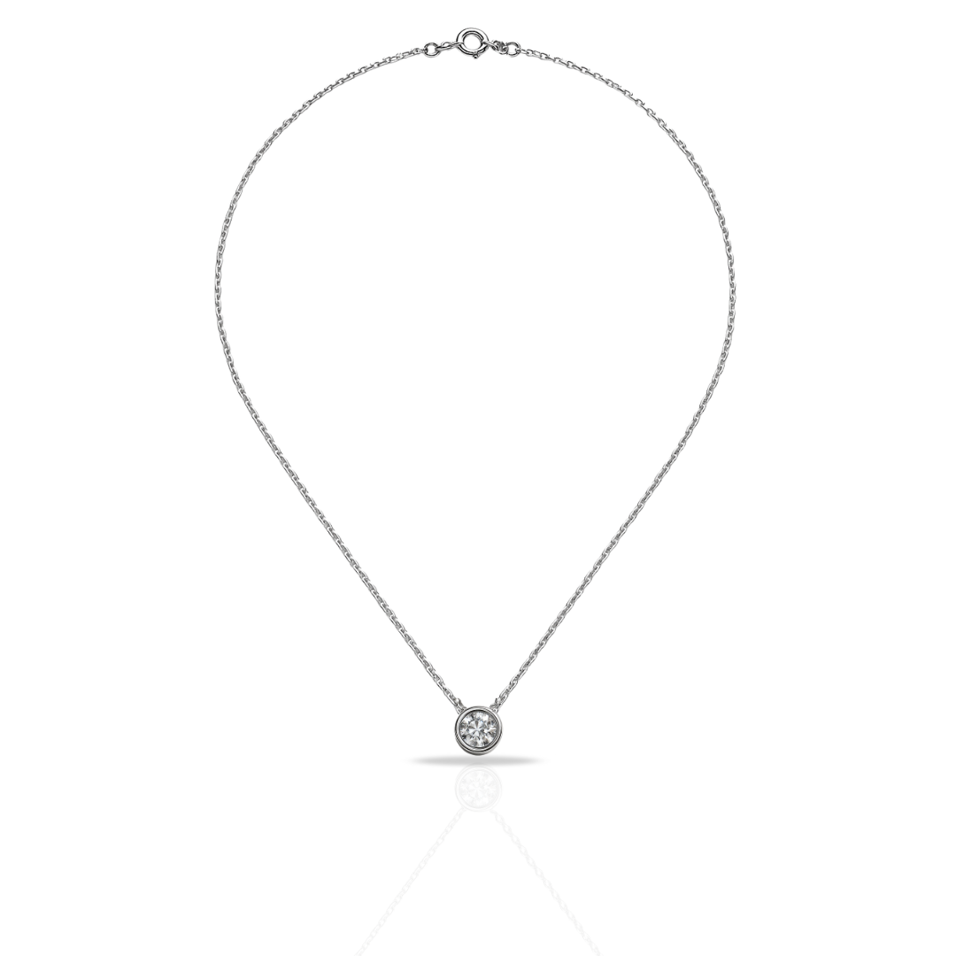 Colier cu round cut zirconia 6 mm