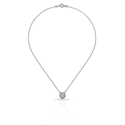 Colier cu round cut zirconia 6 mm