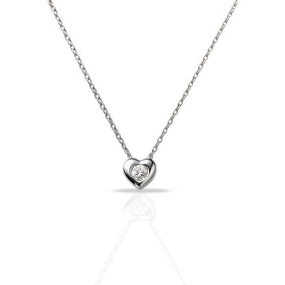 Colier cu inima si zirconia