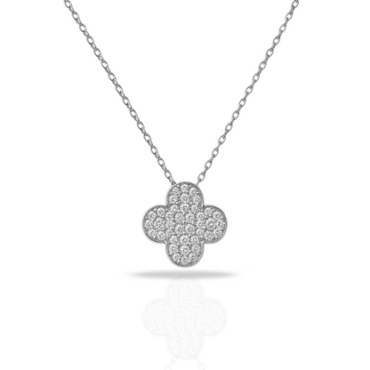 Colier cu floare din zirconii