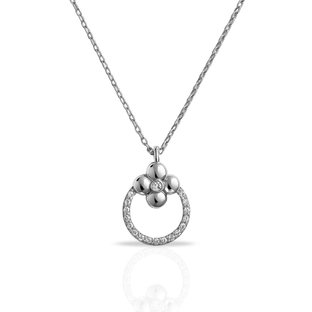 Colier cu floare si cerc